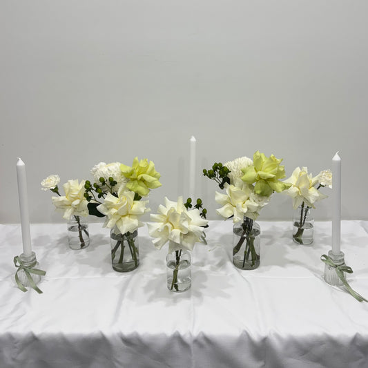 It's a White Christmas! (Flowers + Candle Bundle)